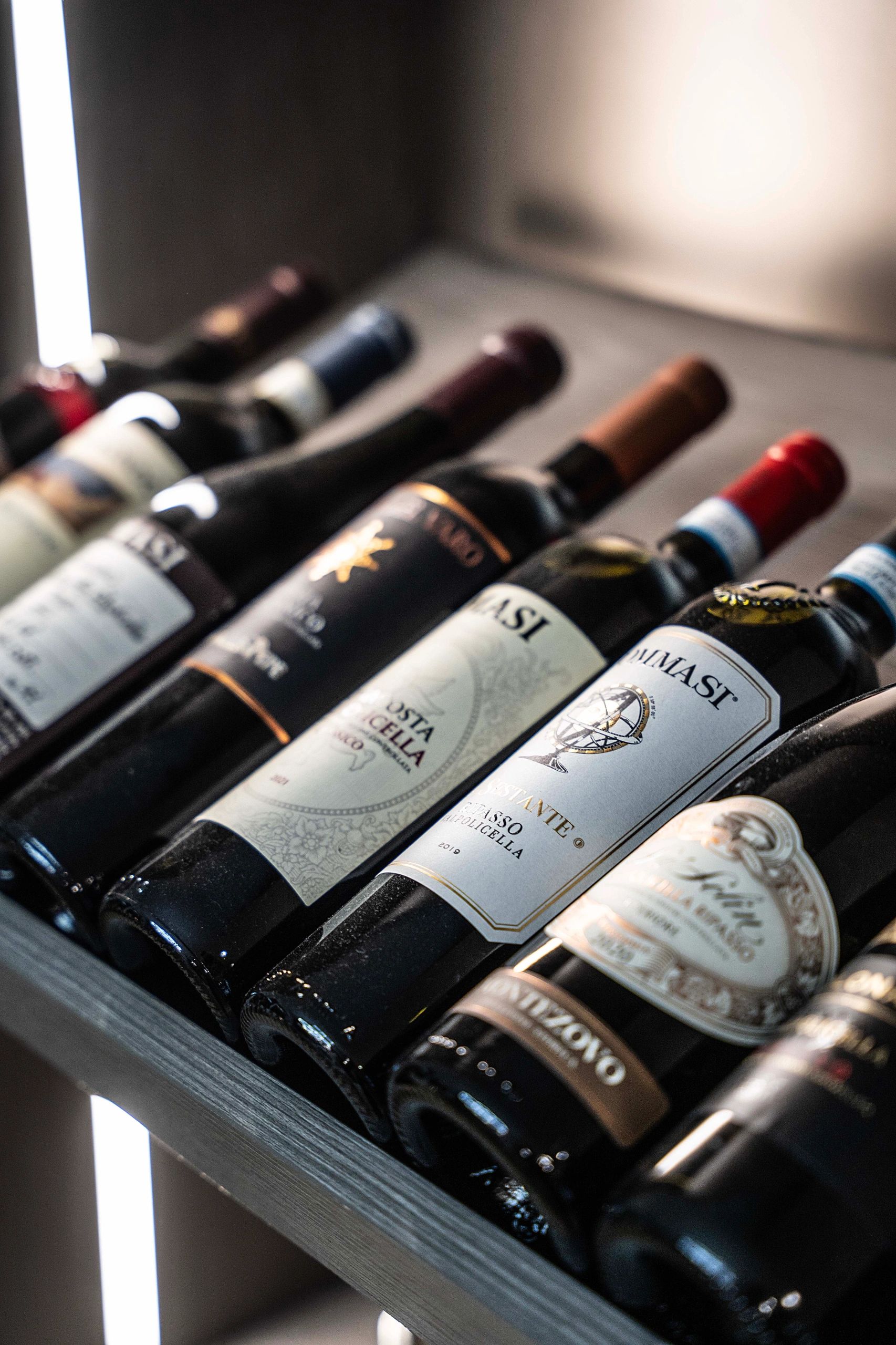 Bar cabinet with wine display